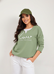 Свитшот женский Шрифт фисташка
