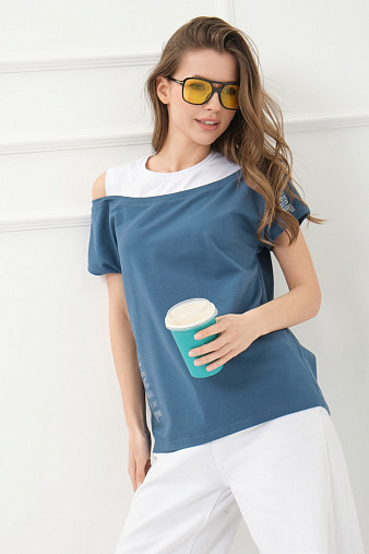 Футболка женская Мирэль петроль