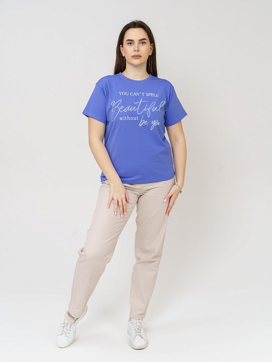 Футболка женская Эстель василёк