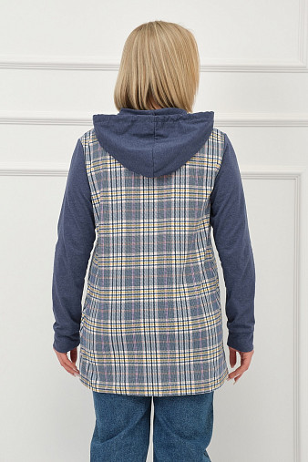 Рубашка Азарт-2 синий/клетка