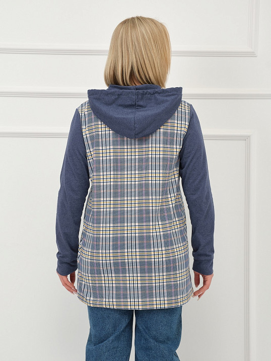 Рубашка Азарт-2 синий/клетка