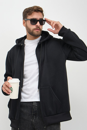 Толстовка муж. Дэнди 3-х нитка начес черный