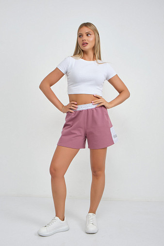 Шорты женские Рокси футер брусника