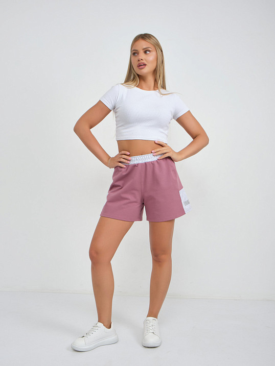 Шорты женские Рокси футер брусника