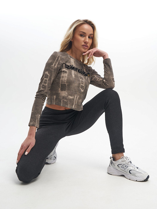 Лосины теплые антрацит