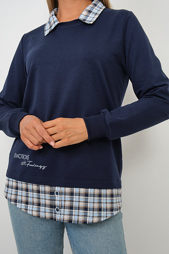 Толстовка женская Аврора индиго