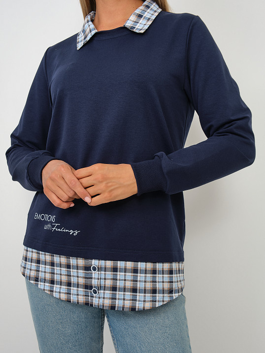 Толстовка женская Аврора индиго