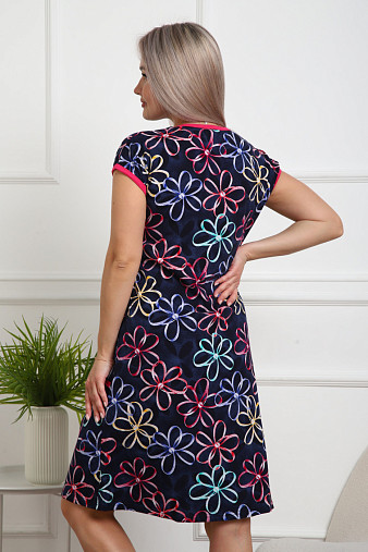 Халат Кира синий/бантик