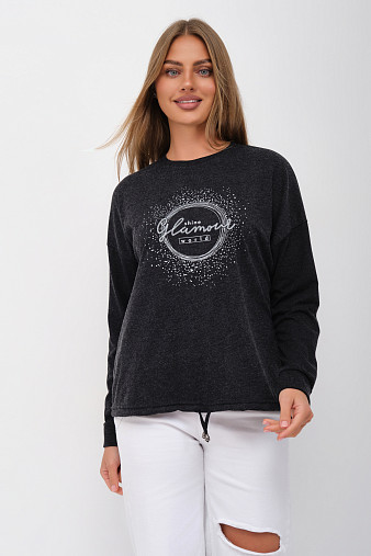 Джемпер жен. Гламур ангора антрацит