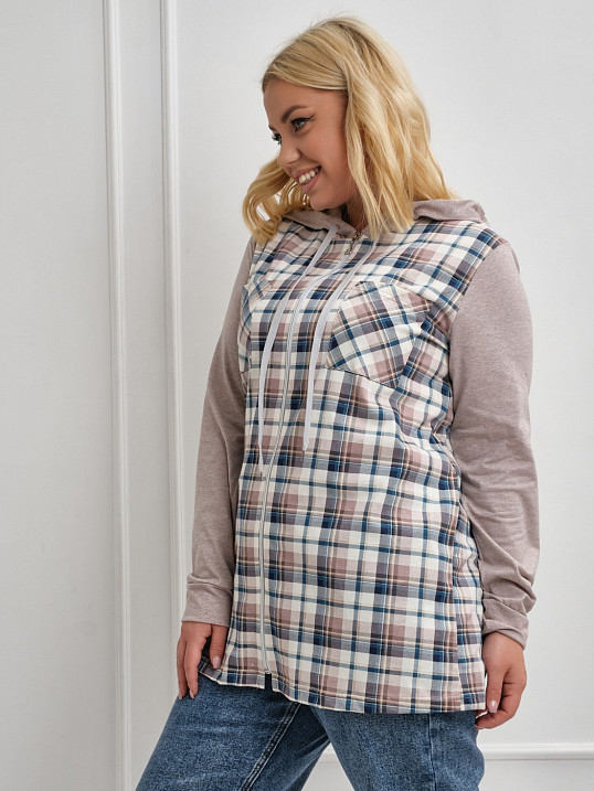 Рубашка Азарт-2 беж/клетка