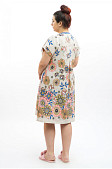 Халат Комфорт беж/цветы