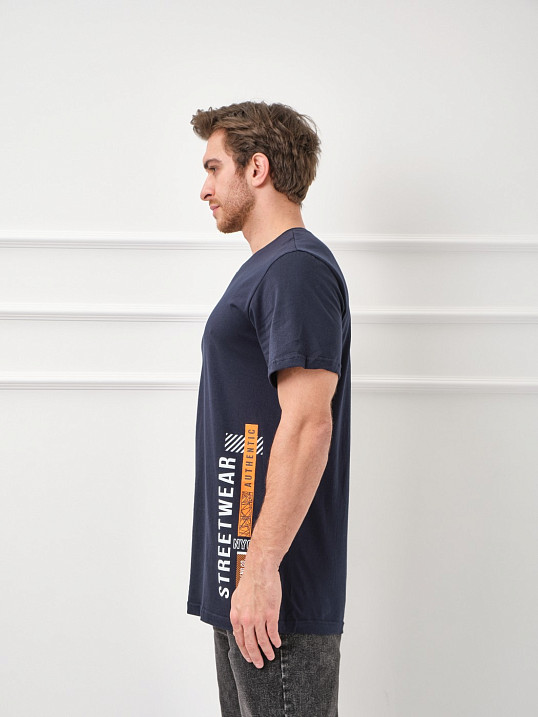 Футболка мужская Норд т.синяя