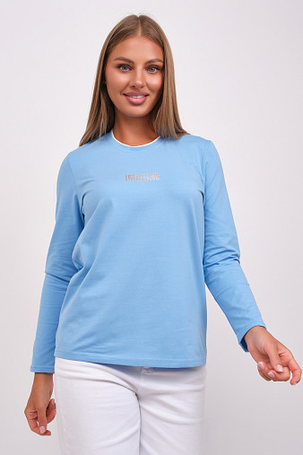 Лонгслив женский Сигма голубой