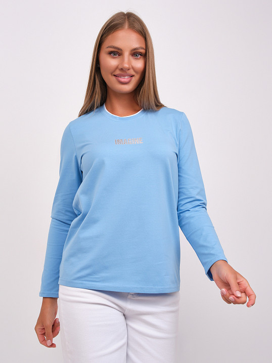 Лонгслив женский Сигма голубой
