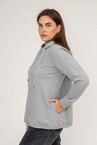 Толстовка женская Мираж футер серый