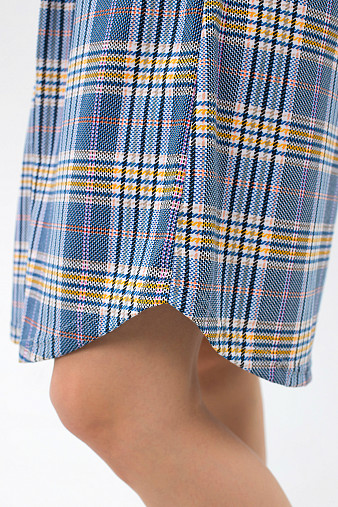 Халат Анна синий/клетка