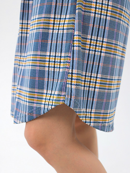 Халат Анна синий/клетка