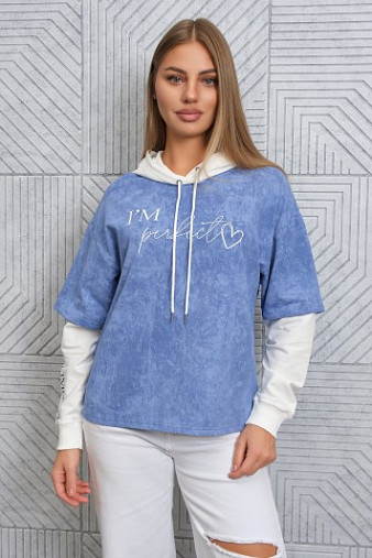 Толстовка женская Венди варенка василек