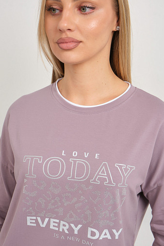 Лонгслив женский Лео корица