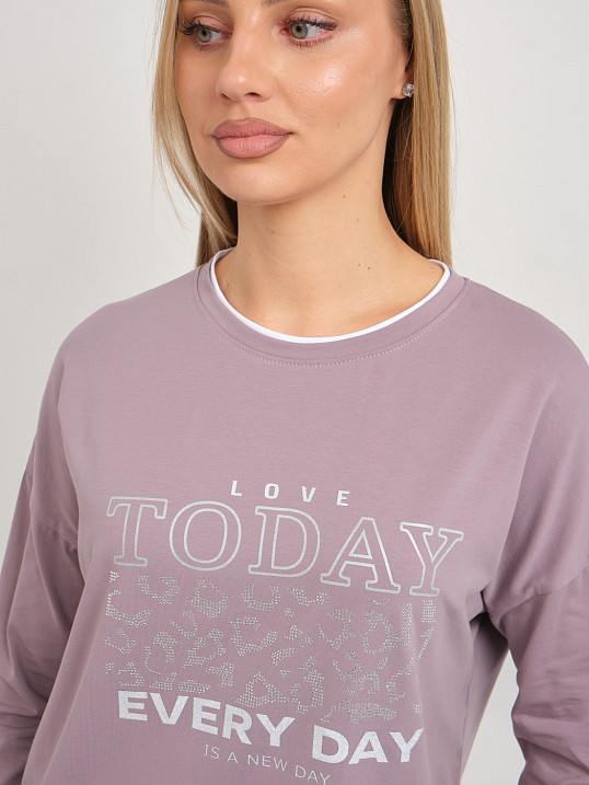 Лонгслив женский Лео корица