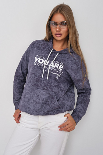 Толстовка женская Винтаж серый