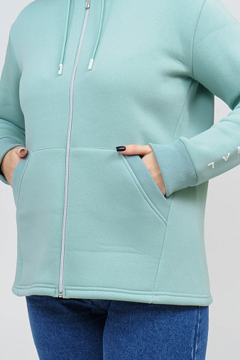 Толстовка женская Гамма на молнии аква