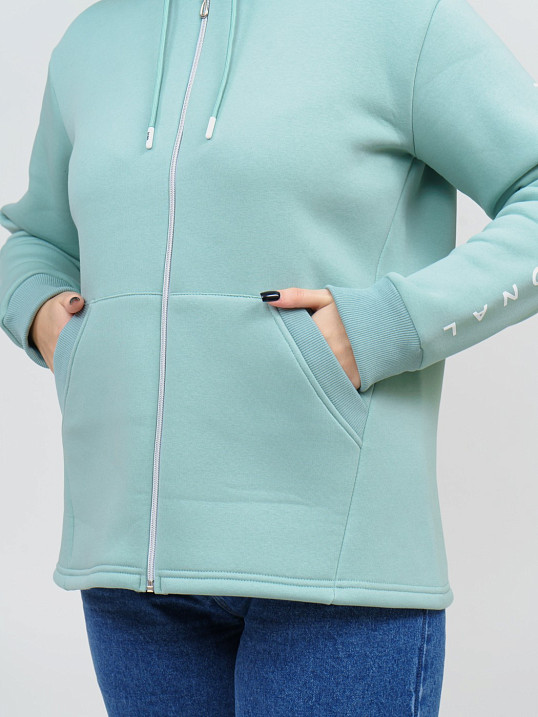 Толстовка женская Гамма на молнии аква
