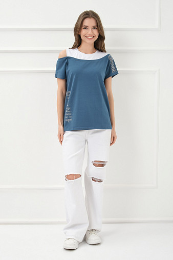 Футболка женская Мирэль петроль