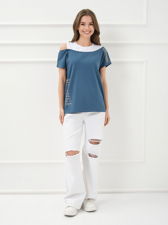 Футболка женская Мирэль петроль