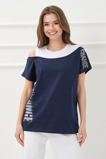 Футболка женская Мирэль т.синий