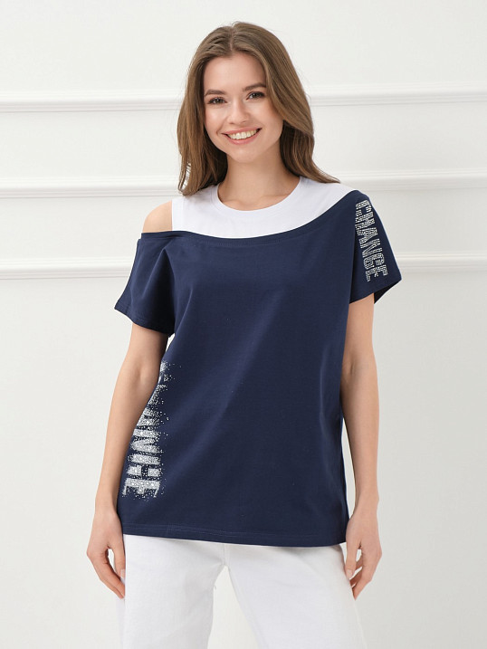 Футболка женская Мирэль т.синий