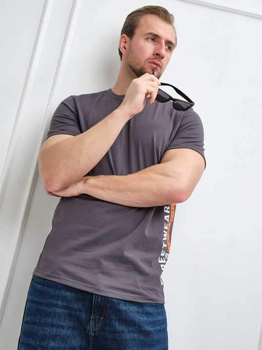 Футболка мужская Норд т.серый