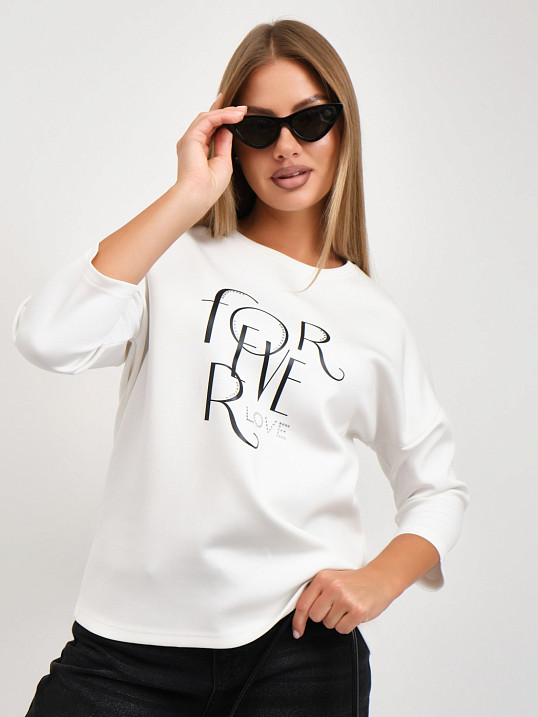 Свитшот женский Одри молочный