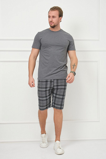 Костюм мужской Джой серый/клетка