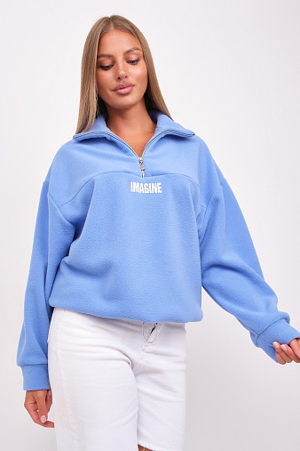 Толстовка жен. Тренд-2 флис голубой