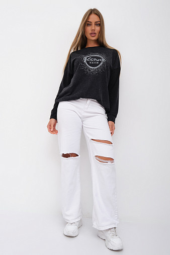 Джемпер жен. Гламур ангора антрацит