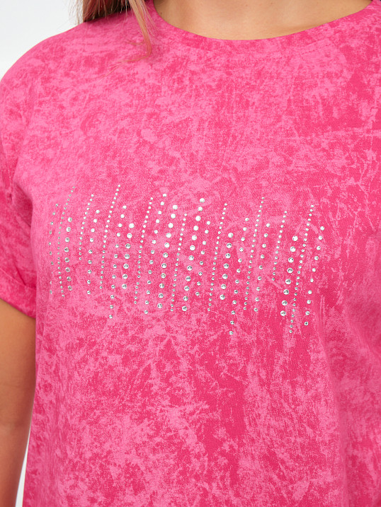 Футболка женская Арабеска фуксия