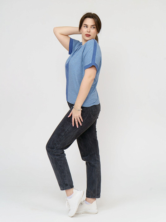 Футболка женская Моника голубой/меланж