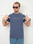 Футболка мужская Респект индиго/меланж