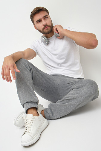 Брюки мужские теплые серый