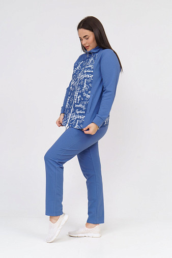 Костюм Теплый вечер индиго/буквы