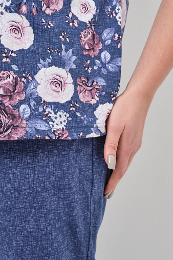 Костюм Моника индиго/цветы