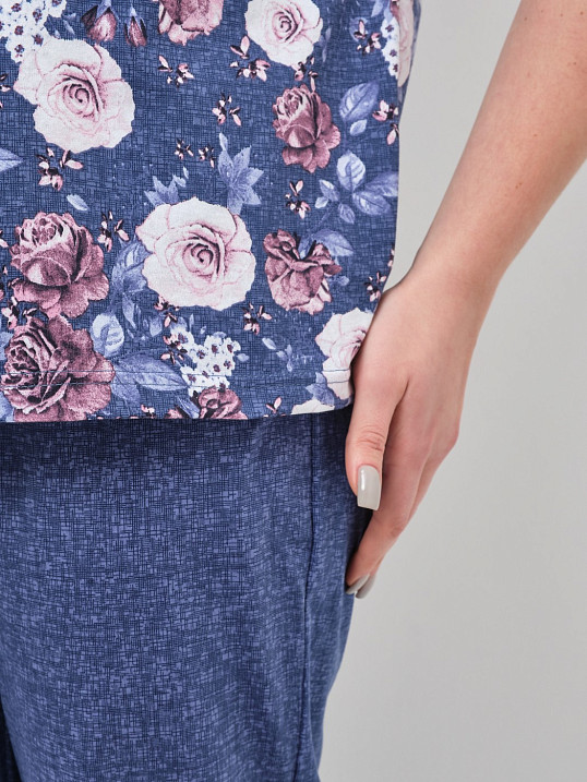 Костюм Моника индиго/цветы