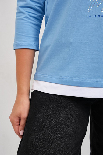 Лонгслив женский Тудей голубой