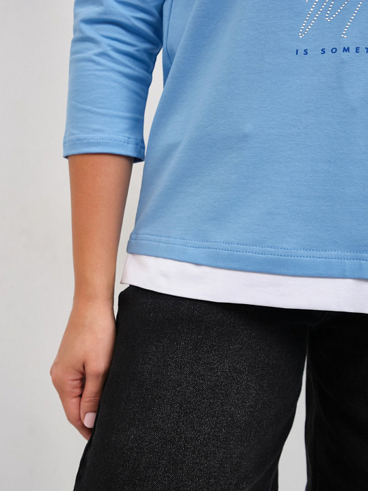 Лонгслив женский Тудей голубой