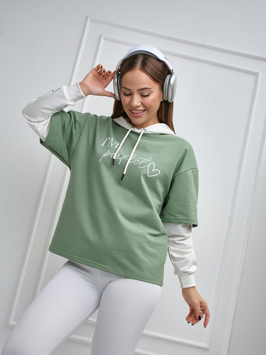 Толстовка женская Венди фисташка
