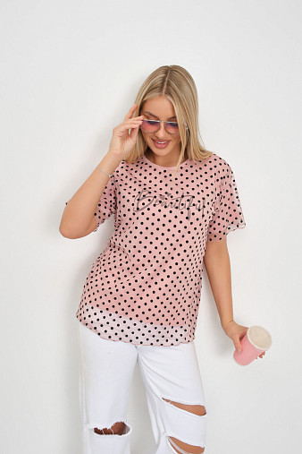 Футболка женская Бьюти вискоза пудра