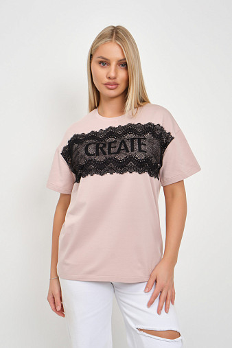 Футболка женская Юна пудра