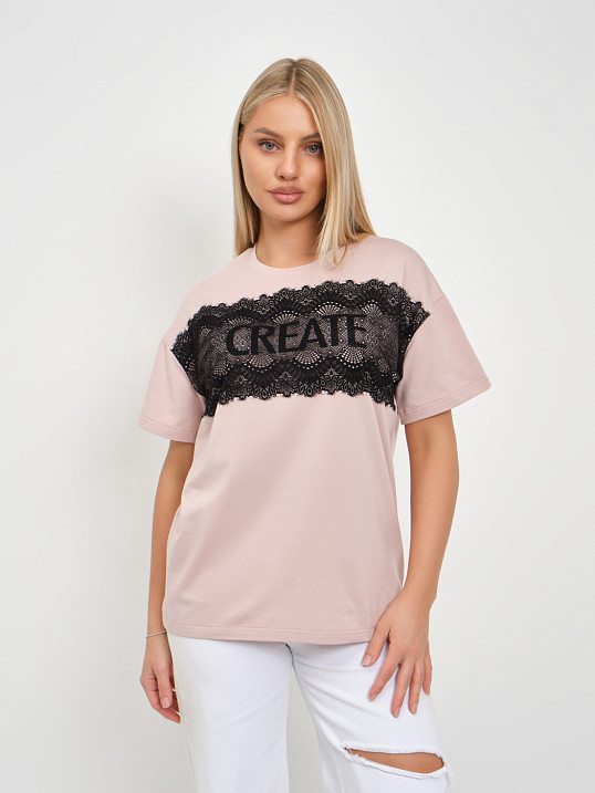 Футболка женская Юна пудра