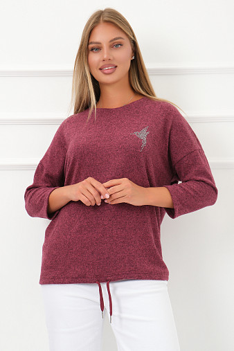 Джемпер Оливия брусника